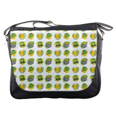 St Patrick s Day Background Symbols Messenger Bags by Simbadda