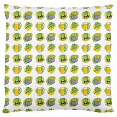 St Patrick s Day Background Symbols Large Cushion Case (one Side) by Simbadda