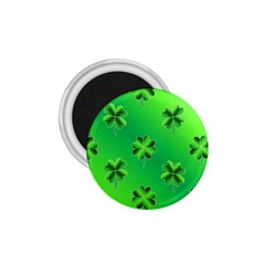 Shamrock Green Pattern Design 1 75  Magnets by Simbadda