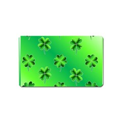 Shamrock Green Pattern Design Magnet (name Card) by Simbadda