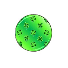 Shamrock Green Pattern Design Hat Clip Ball Marker (10 Pack) by Simbadda