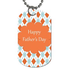 Happy Father Day  Dog Tag (two Sides) by Simbadda