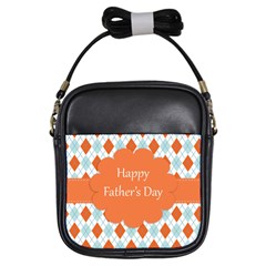 Happy Father Day  Girls Sling Bags by Simbadda