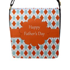 Happy Father Day  Flap Messenger Bag (l)  by Simbadda