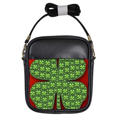 Shamrock Irish Ireland Clover Day Girls Sling Bags by Simbadda