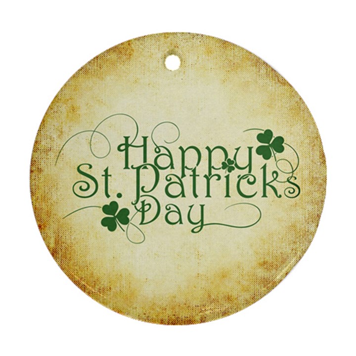 Irish St Patrick S Day Ireland Ornament (Round)