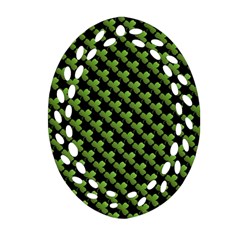 St Patrick S Day Background Ornament (Oval Filigree)