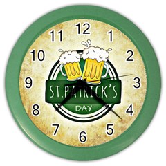 Irish St Patrick S Day Ireland Beer Color Wall Clocks by Simbadda