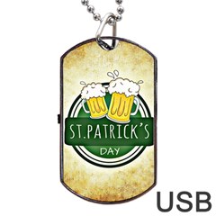 Irish St Patrick S Day Ireland Beer Dog Tag Usb Flash (one Side)