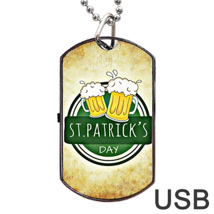 Irish St Patrick S Day Ireland Beer Dog Tag USB Flash (One Side)