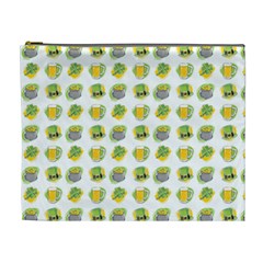 St Patrick S Day Background Symbols Cosmetic Bag (xl) by Simbadda