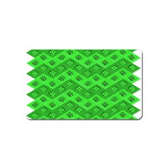 Shamrocks 3d Fabric 4 Leaf Clover Magnet (name Card) by Simbadda