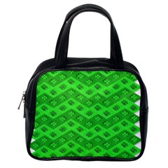 Shamrocks 3d Fabric 4 Leaf Clover Classic Handbags (one Side) by Simbadda