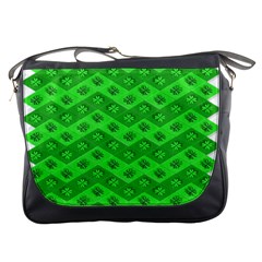 Shamrocks 3d Fabric 4 Leaf Clover Messenger Bags by Simbadda