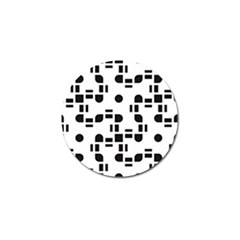 Black And White Pattern Golf Ball Marker (4 Pack) by Simbadda