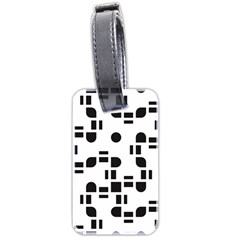 Black And White Pattern Luggage Tags (two Sides) by Simbadda