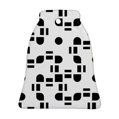 Black And White Pattern Bell Ornament (two Sides) by Simbadda