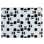 Black And White Pattern Cosmetic Bag (XXL)  Back