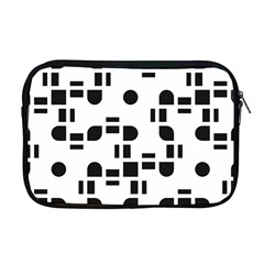 Black And White Pattern Apple Macbook Pro 17  Zipper Case by Simbadda