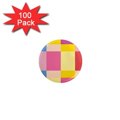 Colorful Squares Background 1  Mini Magnets (100 Pack)  by Simbadda