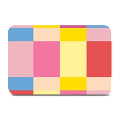 Colorful Squares Background Plate Mats by Simbadda