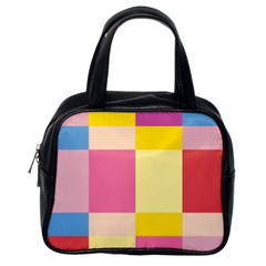 Colorful Squares Background Classic Handbags (one Side) by Simbadda