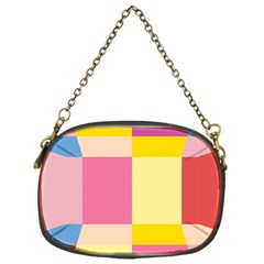 Colorful Squares Background Chain Purses (one Side)  by Simbadda