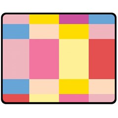 Colorful Squares Background Fleece Blanket (medium)  by Simbadda