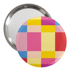 Colorful Squares Background 3  Handbag Mirrors by Simbadda