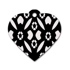 Abstract Background Pattern Dog Tag Heart (one Side) by Simbadda