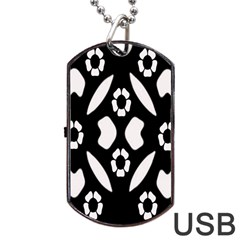 Abstract Background Pattern Dog Tag Usb Flash (one Side) by Simbadda