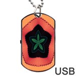 Fractal Flower Dog Tag USB Flash (Two Sides) Back