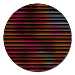 Colorful Venetian Blinds Effect Magnet 5  (round) by Simbadda