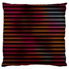 Colorful Venetian Blinds Effect Large Cushion Case (two Sides) by Simbadda