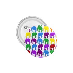 Rainbow Colors Bright Colorful Elephants Wallpaper Background 1 75  Buttons by Simbadda