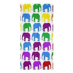Rainbow Colors Bright Colorful Elephants Wallpaper Background Shower Curtain 36  X 72  (stall)  by Simbadda