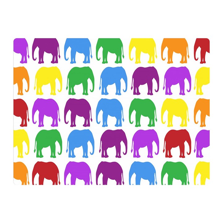 Rainbow Colors Bright Colorful Elephants Wallpaper Background Double Sided Flano Blanket (Mini) 