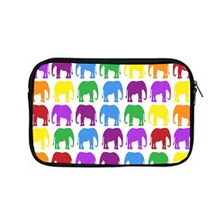 Rainbow Colors Bright Colorful Elephants Wallpaper Background Apple Macbook Pro 13  Zipper Case by Simbadda