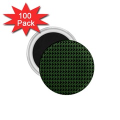 Clovers On Black 1 75  Magnets (100 Pack)  by PhotoNOLA