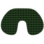 Clovers On Black Travel Neck Pillows Front