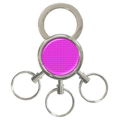 Clovers On Pink 3-ring Key Chains by PhotoNOLA