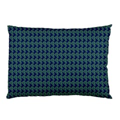 Clovers On Dark Blue Pillow Case by PhotoNOLA