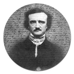 Edgar Allan Poe  Magnet 5  (round) by Valentinaart