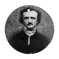 Edgar Allan Poe  Round Ornament (two Sides) by Valentinaart