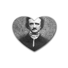 Edgar Allan Poe  Heart Coaster (4 Pack)  by Valentinaart