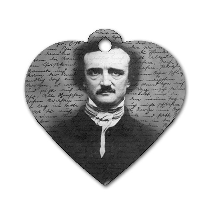 Edgar Allan Poe  Dog Tag Heart (One Side)