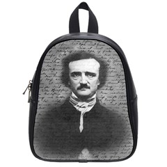 Edgar Allan Poe  School Bags (small)  by Valentinaart