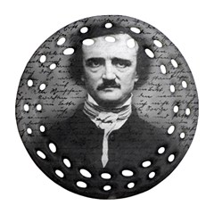 Edgar Allan Poe  Round Filigree Ornament (two Sides) by Valentinaart