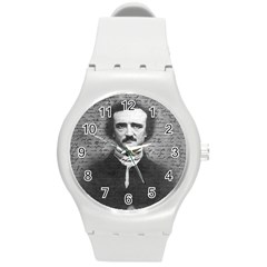 Edgar Allan Poe  Round Plastic Sport Watch (m) by Valentinaart