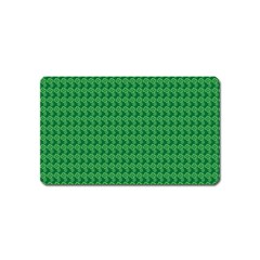 Clovers On Dark Green Magnet (name Card) by PhotoNOLA